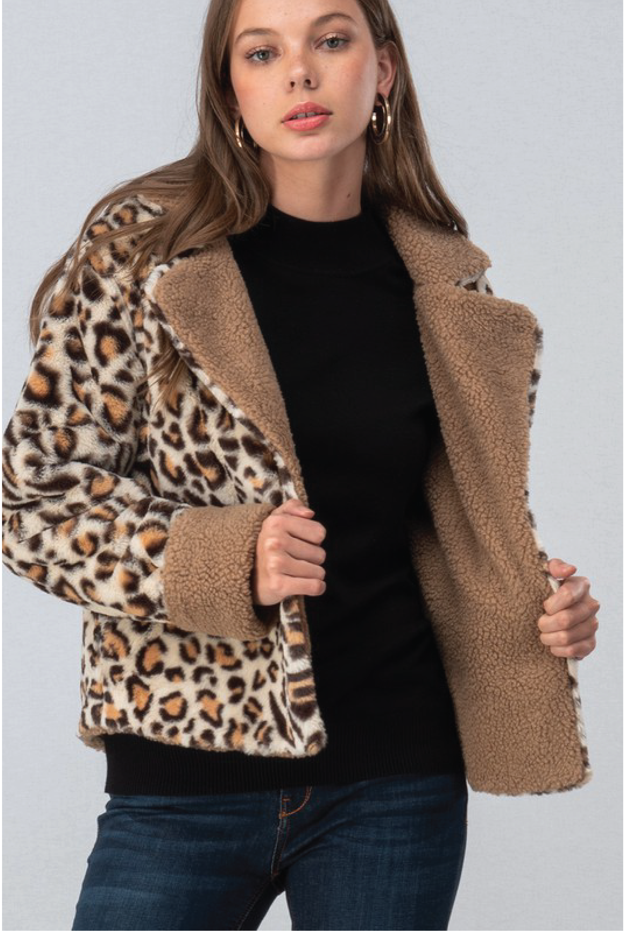 Leopard Reversible Jacket - Tucker Brown