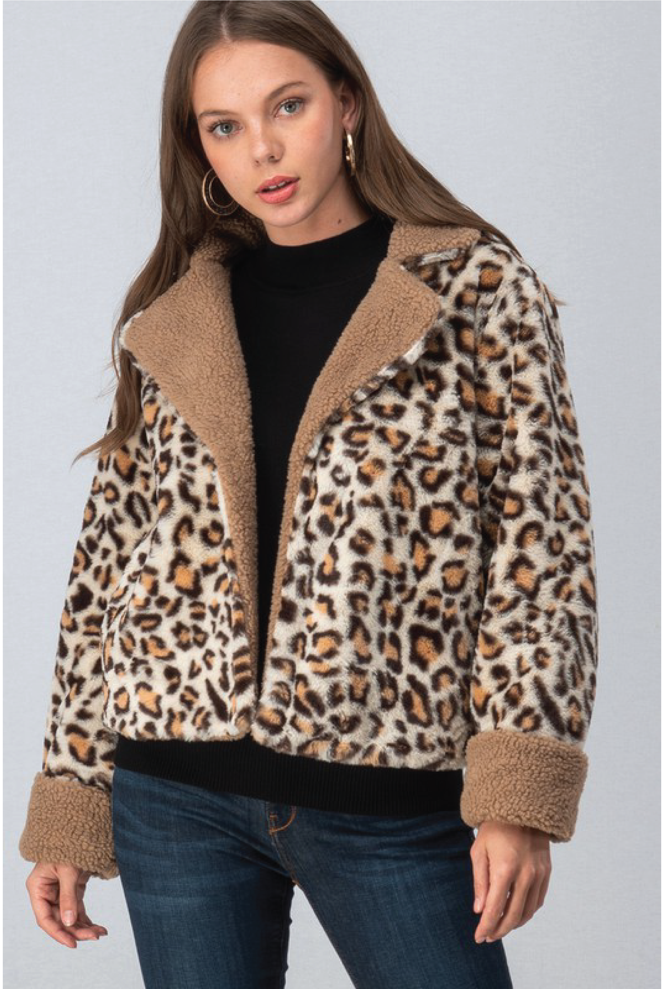 Leopard Reversible Jacket - Tucker Brown